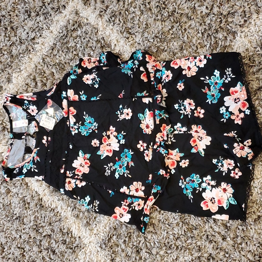 NWT Justice Size 14 Floral Romper